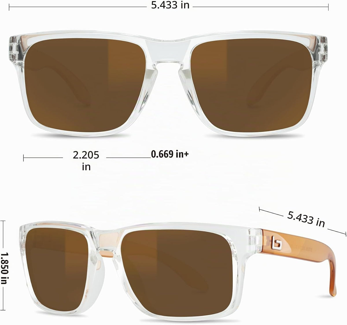 BNUS Corning Gafas de sol con lentes de vidrio para hombres y mujer...