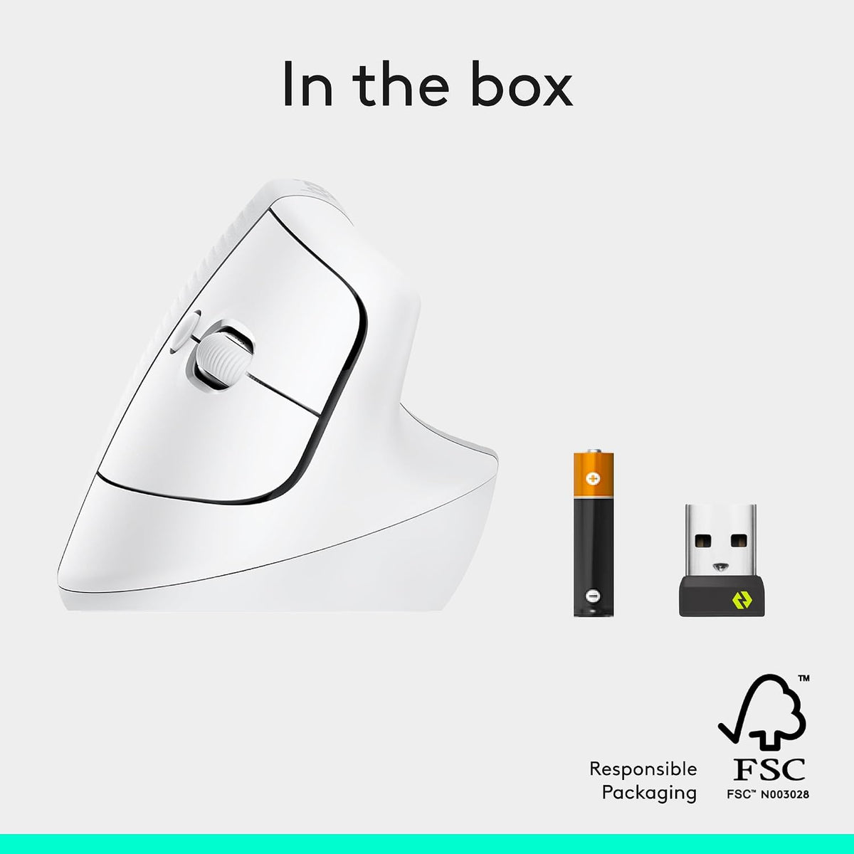 Ratón inalámbrico ergonómico vertical Logitech Lift - Blanco roto |...