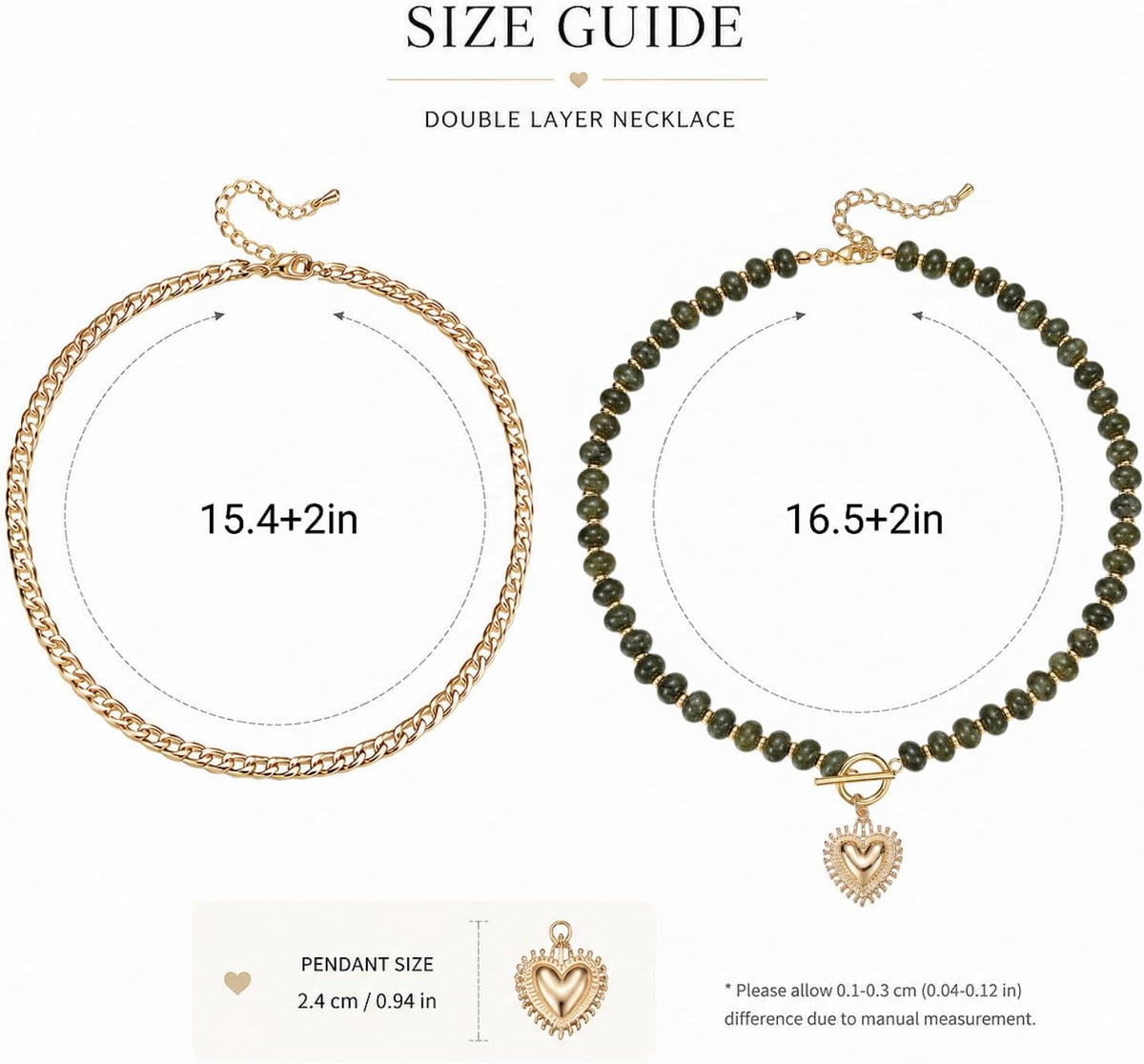kdraco Collares con cuentas de piedras preciosas coloridas y gruesa...