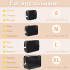YOPCDJ Juego de 4 bolsas de maquillaje transparentes, bolsas organi...