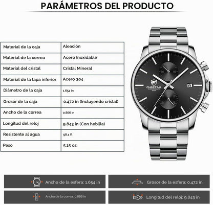 GOLDEN HOUR Fashion Business - Relojes para hombre con cronógrafo,...