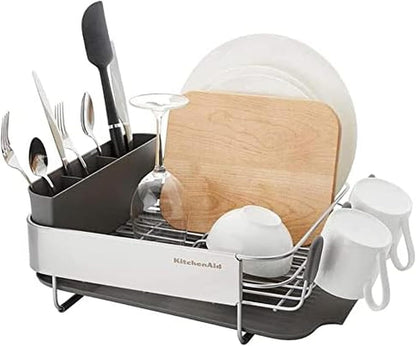 KitchenAid Escurridor de platos compacto que ahorra espacio, resist...