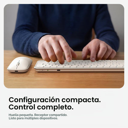 Satechi Slim CEX1 - Combo de teclado y mouse inalámbricos, Bluetoot...