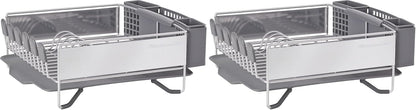 KitchenAid Compacto que ahorra espacio, escurridor de platos con or...