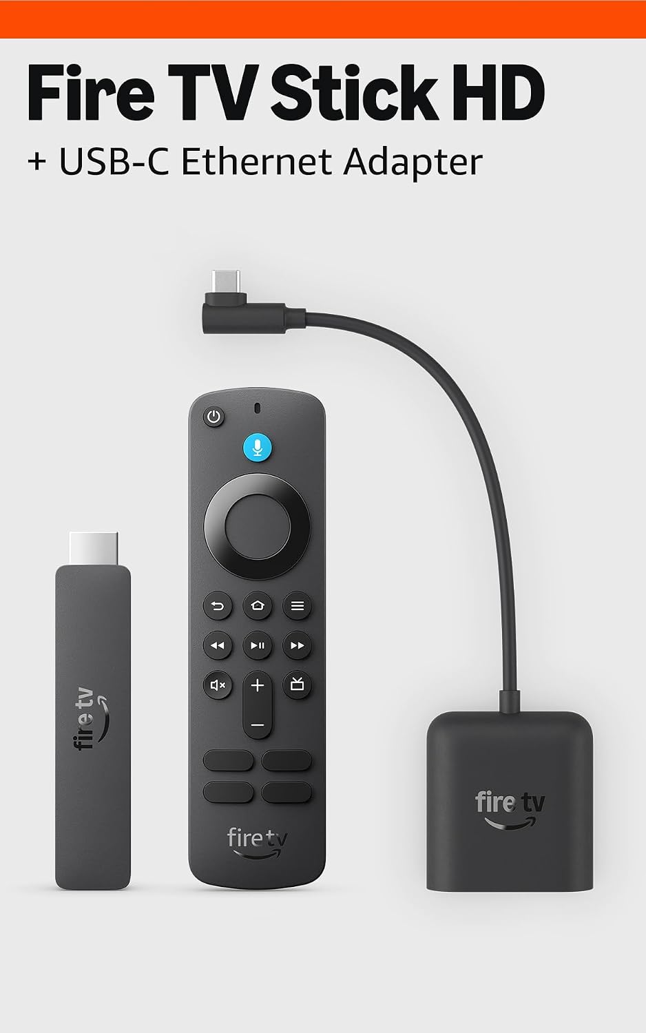 Amazon Fire TV Stick HD (modelo más reciente) con adaptador Etherne...