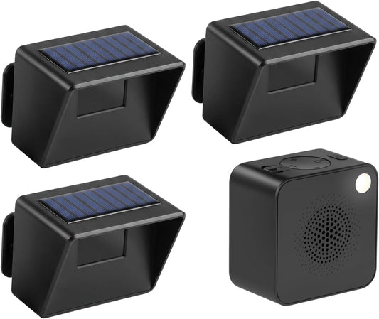 Alarma solar inalámbrica, sistema de alerta de entrada de largo alc...