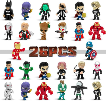DLOCVN Mini Juguetes de Superhéroes, 26 Piezas Minifiguras Pequeñas...
