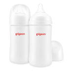 Pigeon Biberones con revestimiento de silicona, cuello ancho, 8 onz...