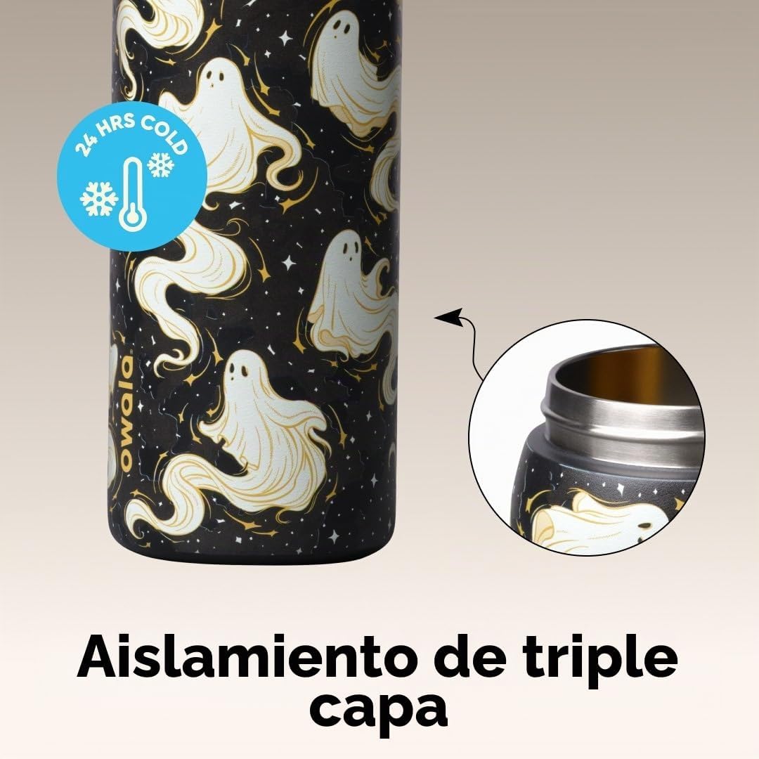 Owala FreeSip - Botella de agua de acero inoxidable de 32 onzas, re...