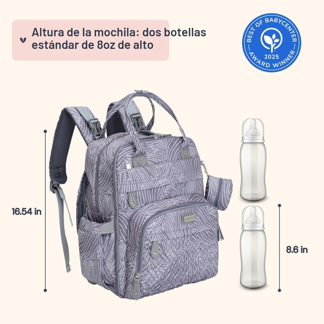 BabbleRoo Mochila para pañales \u2013 Bolsa de viaje para Baby Esse...