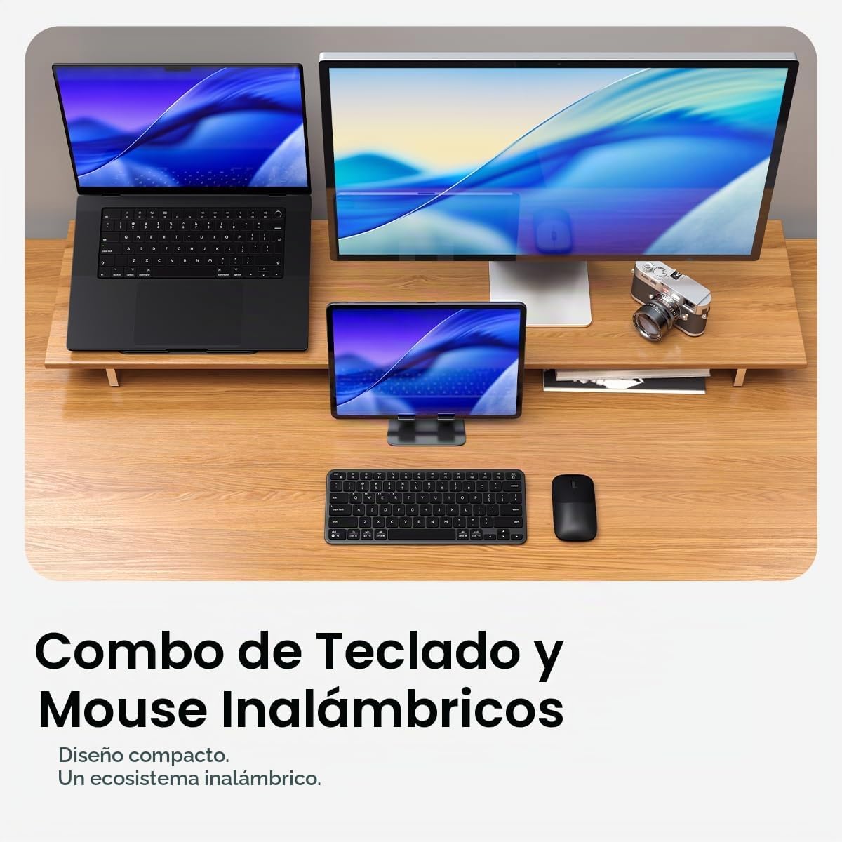 Satechi Slim CEX1 Combo de teclado y mouse inalámbricos, Bluetooth,...