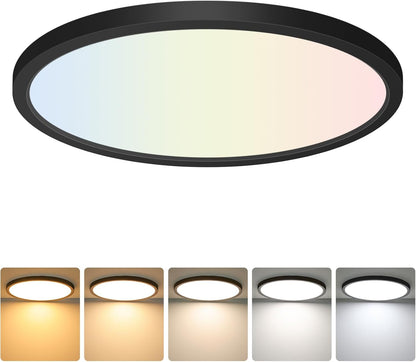 Brightever Lámpara LED de techo empotrada de 12 pulgadas, regulable...