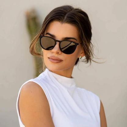 WearMe Pro Gafas de sol polarizadas redondas para mujer, protección...
