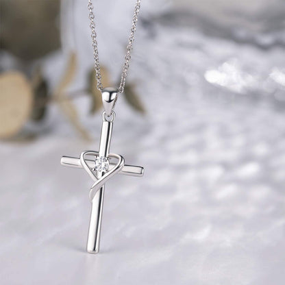 AmorAime Collar con cruz de plata de ley 925 para mujeres y hombres...