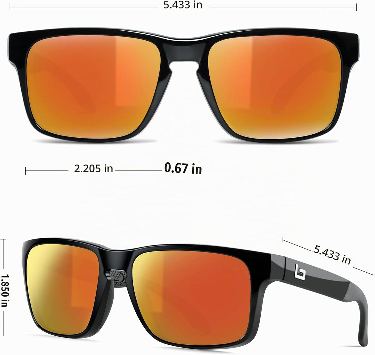 BNUS Corning Gafas de sol con lentes de vidrio para hombres y mujer...