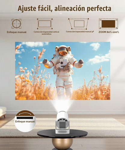 Mini proyector con Wifi y Bluetooth, proyector inteligente portátil...
