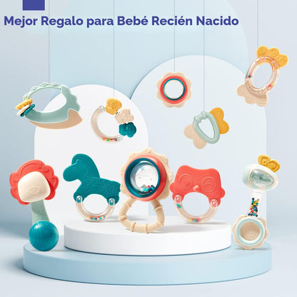hahaland Juguetes para bebés de 0 a 6 meses - Sonajero para bebés J...