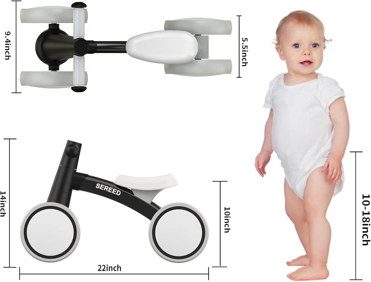 SEREED Bicicleta de equilibrio para bebés de 1 año, bicicleta de eq...