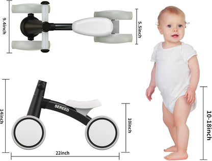 SEREED Bicicleta de equilibrio para bebés de 1 año, bicicleta de eq...