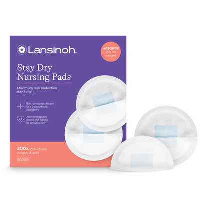 Lansinoh Stay Dry Almohadillas de lactancia desechables, almohadill...