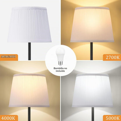 Ambimall Lámpara de pie moderna de 60 pulgadas con pantalla, lámpar...