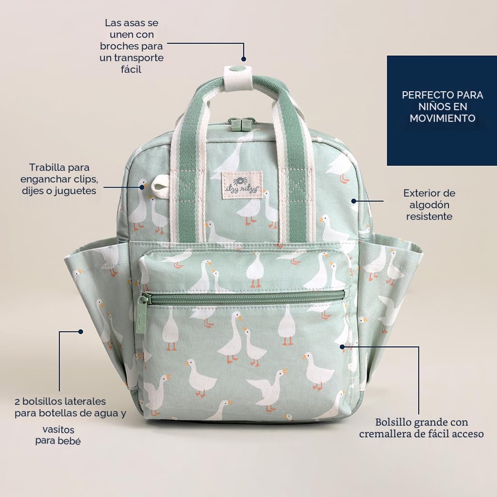 Itzy Ritzy Mochila para niños pequeños, bolsa de guardería para beb...