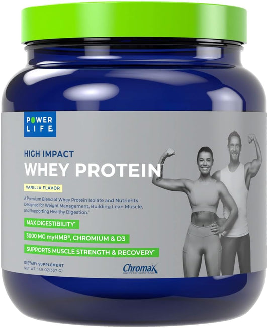 POWERLIFE Proteína de suero alimentada con pasto de alto impacto co...