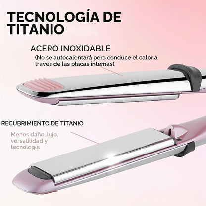 Rozamor Plancha plana profesional de titanio de 1.25 pulgadas, alis...