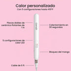 Conair - Plancha para el cabello, doble cerámica, platos extralargo...