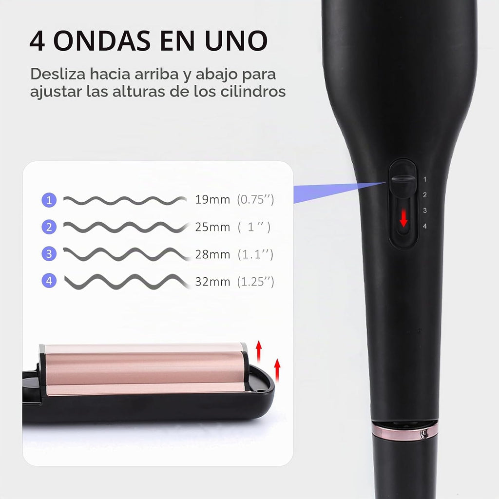 Janelove rizador de cabello 4 en 1, ondulador de cabello, rizador d...