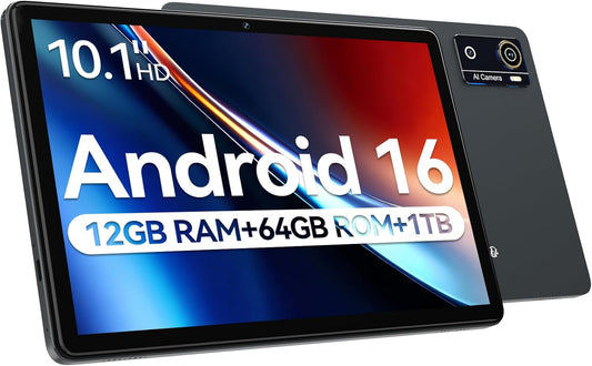 Tablet Android 16 de 10,1 pulgadas, 12 GB + 64 GB, Helio G80 para u...