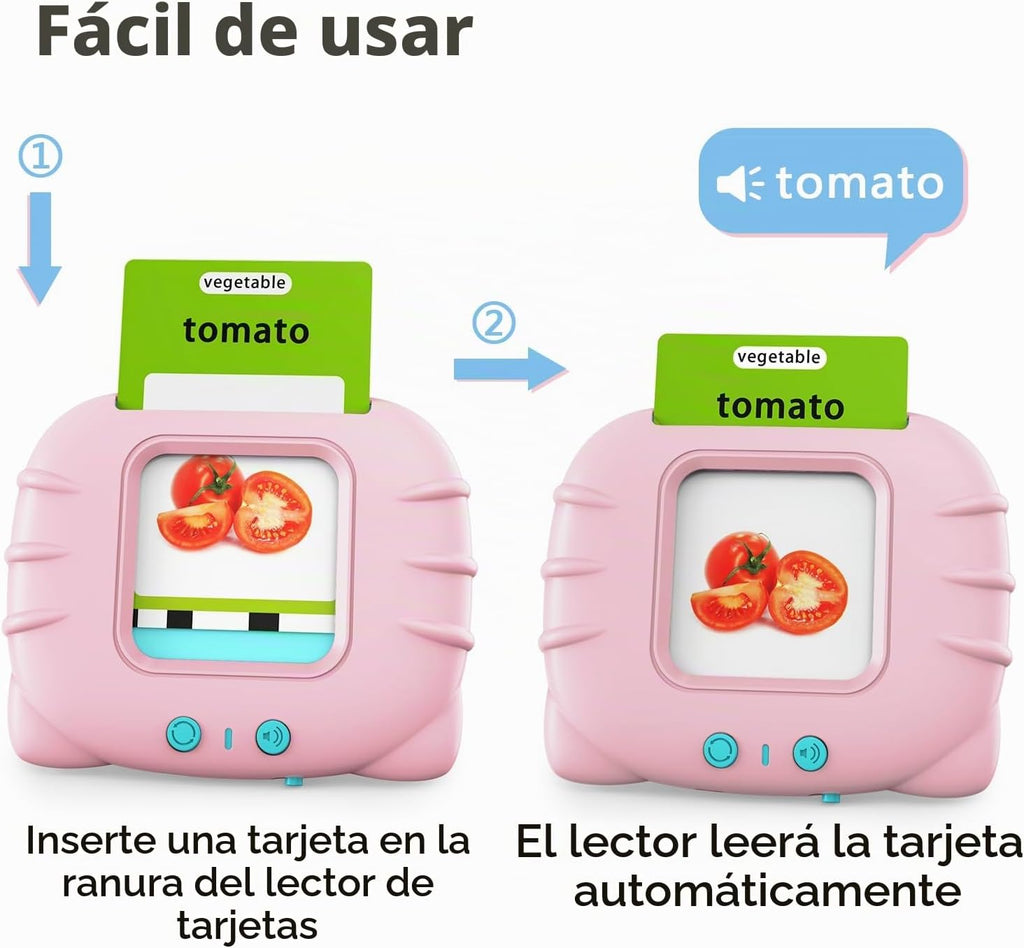 Lapare Tarjetas didácticas audibles para niños pequeños de 2, 3, 4,...