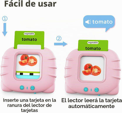 Lapare Tarjetas didácticas audibles para niños pequeños de 2, 3, 4,...