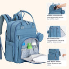 BabbleRoo Mochila para pañales \u2013 Bolsa de viaje esencial para...