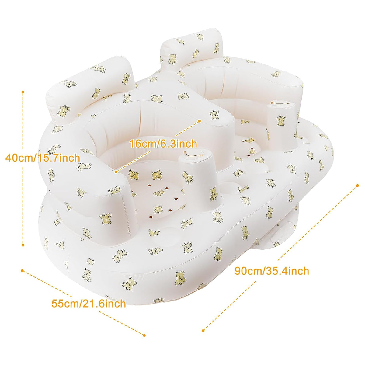 EKEPE - Asiento de bebé inflable, silla de bebé con asiento doble p...