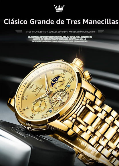 OLEVS Relojes para hombre, resistente al agua, de lujo, gran cara,...