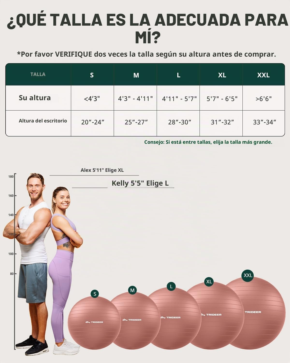 Trideer Pelota de yoga para ejercicio, embarazo, pelota de ejercici...