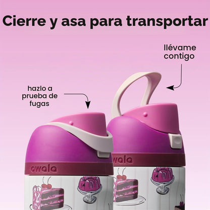 Owala FreeSip - Botella de agua de acero inoxidable de 24 oz delici...