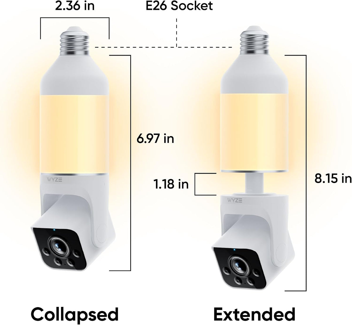 WYZE Bulb Cam - Cámara de seguridad de bombilla inteligente HD 2K |...