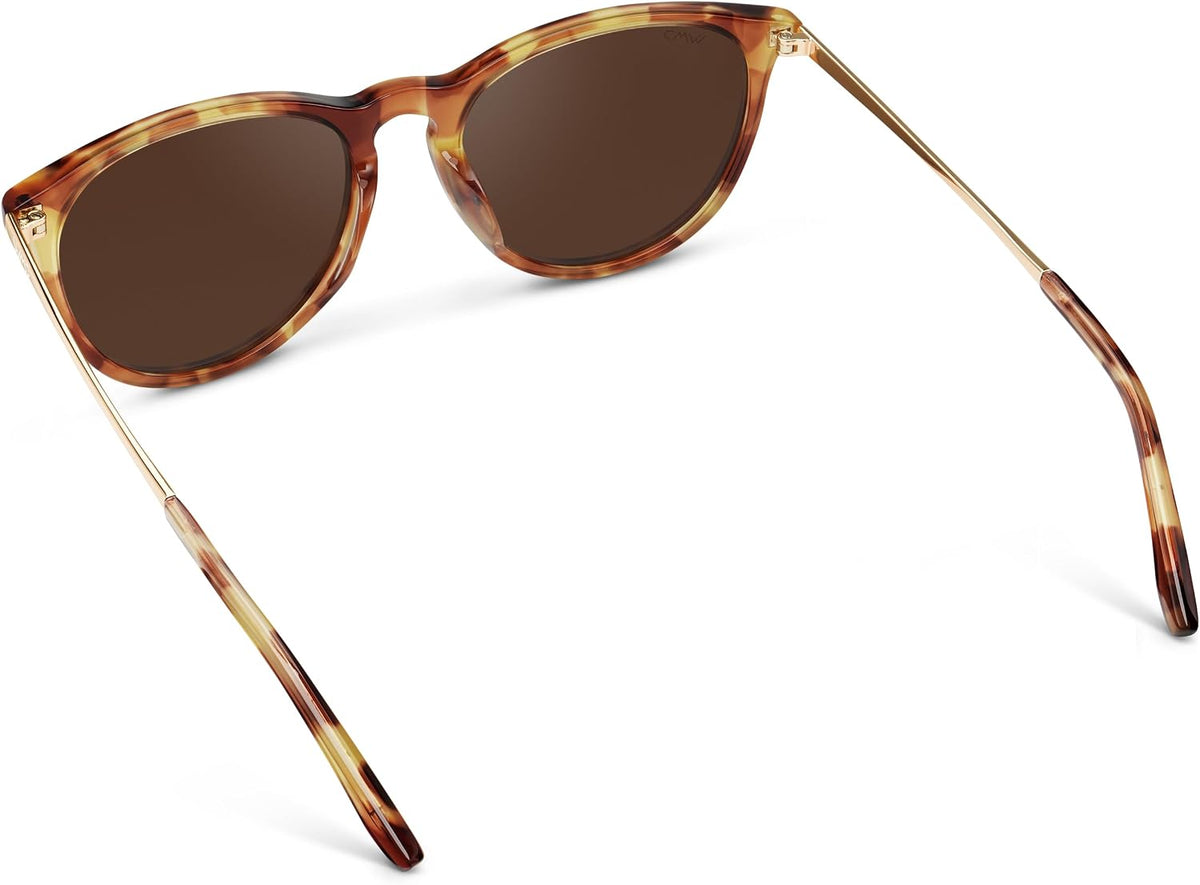 WearMe Pro Gafas de sol polarizadas redondas para mujer, protección...