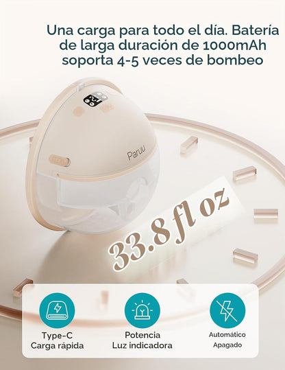 Paruu Extractor de Leche Manos Libres P16, Extractor de Leche Portá...