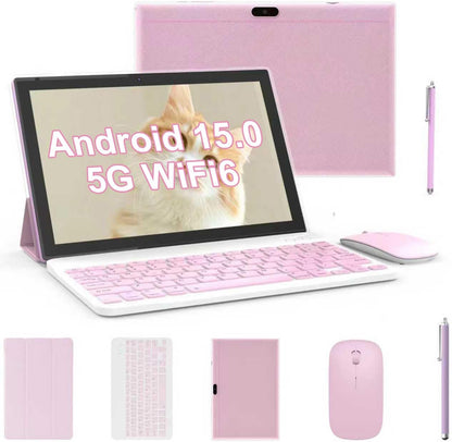 Tableta 2 en 1 Tablets 10 pulgadas Android 15 Tablet Set con funda...