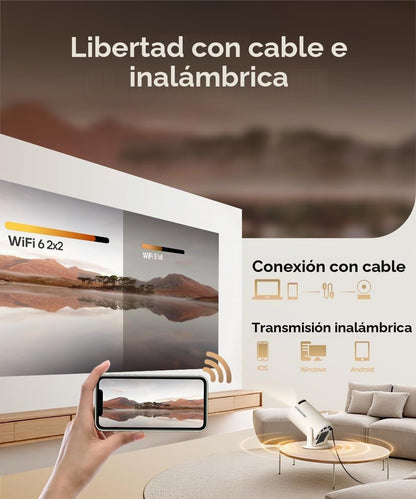 Magcubic 2026 Mini proyector HY300PRO actualizado con WiFi y Blueto...
