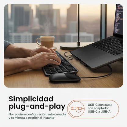Satechi Teclado delgado LX3 con cable, conmutación de SO multiplata...
