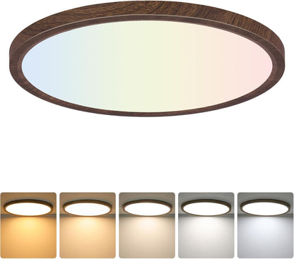 Brightever Lámpara LED de techo empotrada de 12 pulgadas, regulable...