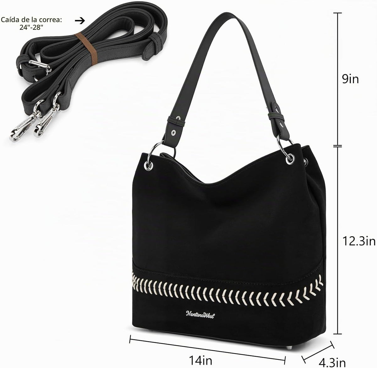 Carteras para mujer, bolsos hobo para mujer, bolso de hombro holgad...