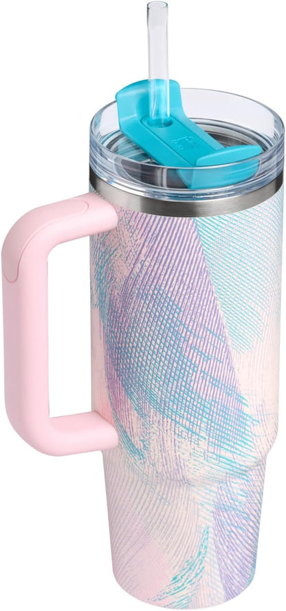 Vaso STANLEY Quencher H2.0 Flow State, 30 oz, penacho de vidrio mar...