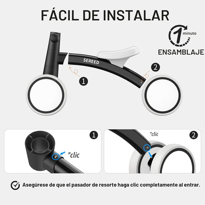SEREED Bicicleta de equilibrio para bebés de 1 año, bicicleta de eq...