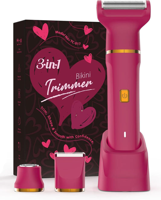 Risina - Recortadora de bikini 3 en 1 para mujer, esenciales de pla...