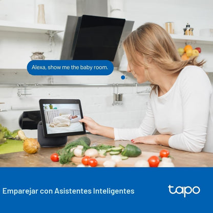 Cámara de seguridad con cable Tapo 2K para interiores/exteriores pa...